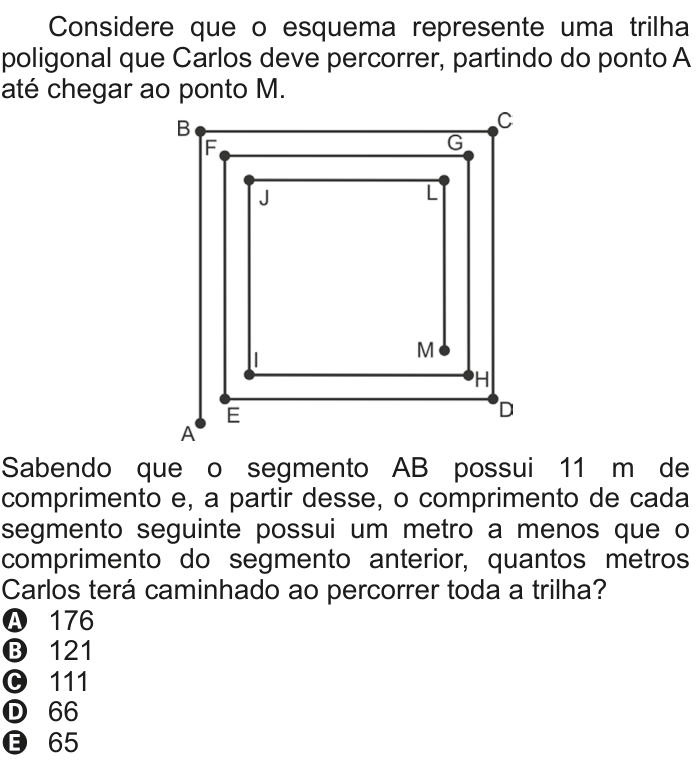Questão 136 no caderno Cinza do ENEM PPL 2011