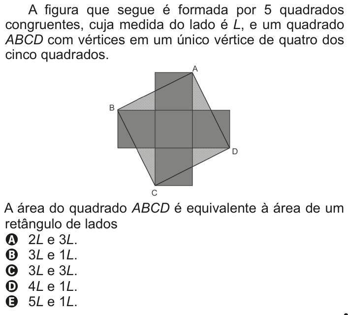 Questão 144 no caderno Cinza do ENEM PPL 2011