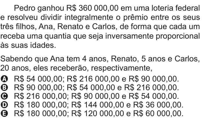 Questão 145 no caderno Cinza do ENEM PPL 2011