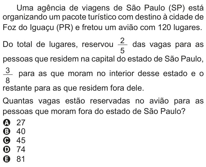 Questão 148 no caderno Cinza do ENEM PPL 2011