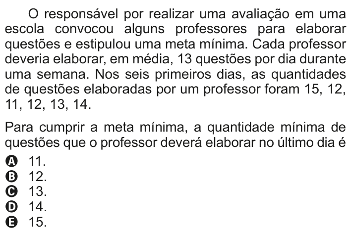 Questão 160 no caderno Cinza do ENEM PPL 2011