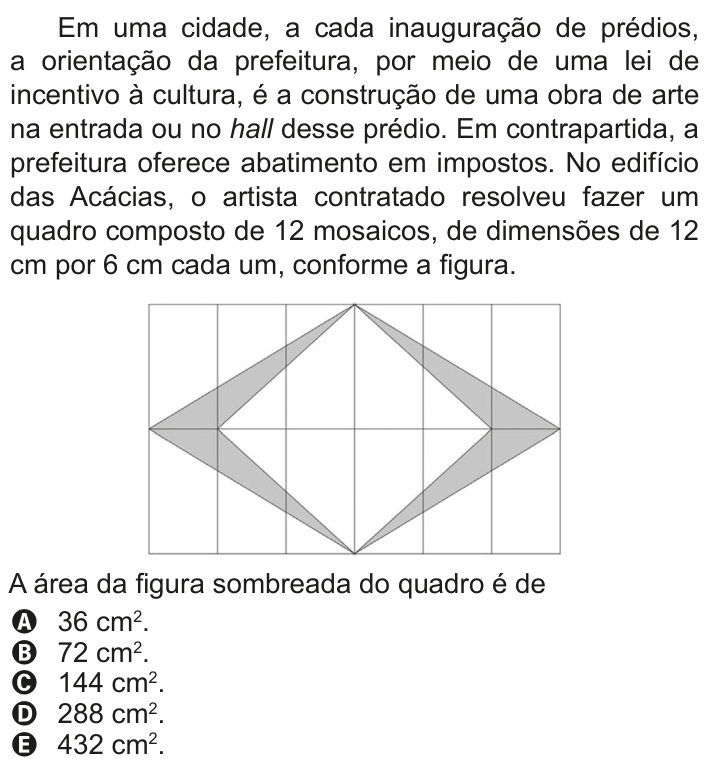 Questão 164 no caderno Cinza do ENEM PPL 2011