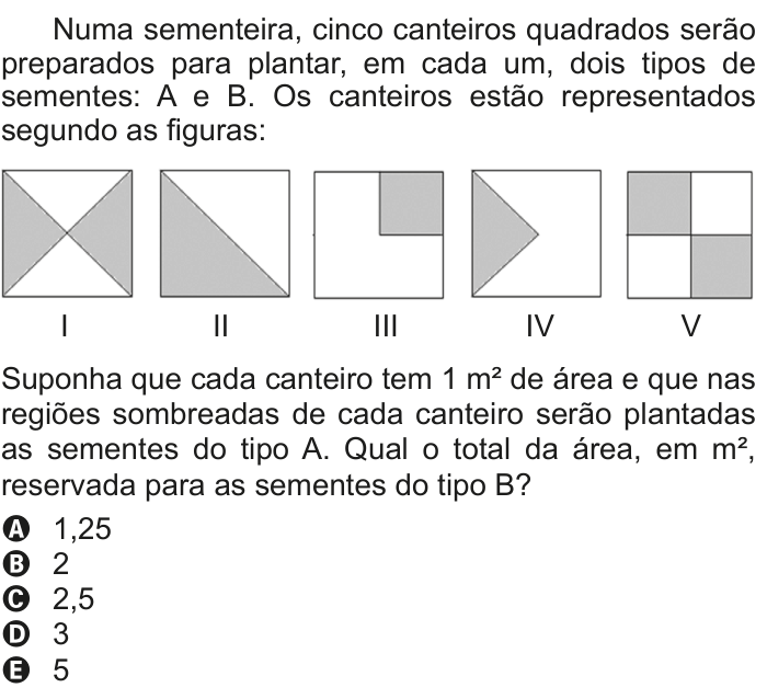 Questão 174 no caderno Cinza do ENEM PPL 2011