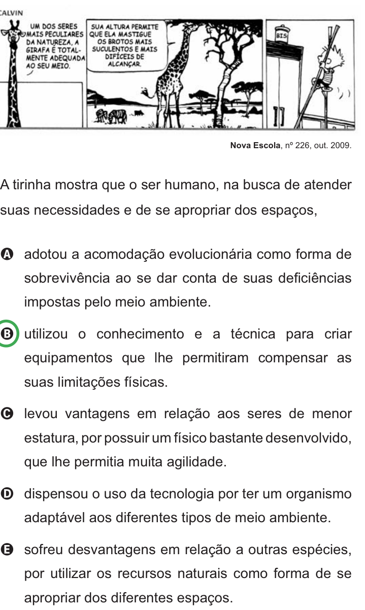 Questão 1 no caderno Azul do ENEM PPL 2010