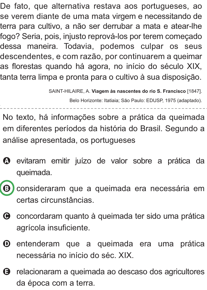 Questão 8 no caderno Azul do ENEM PPL 2010