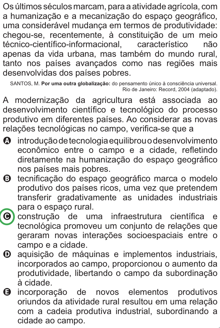 Questão 13 no caderno Azul do ENEM PPL 2010