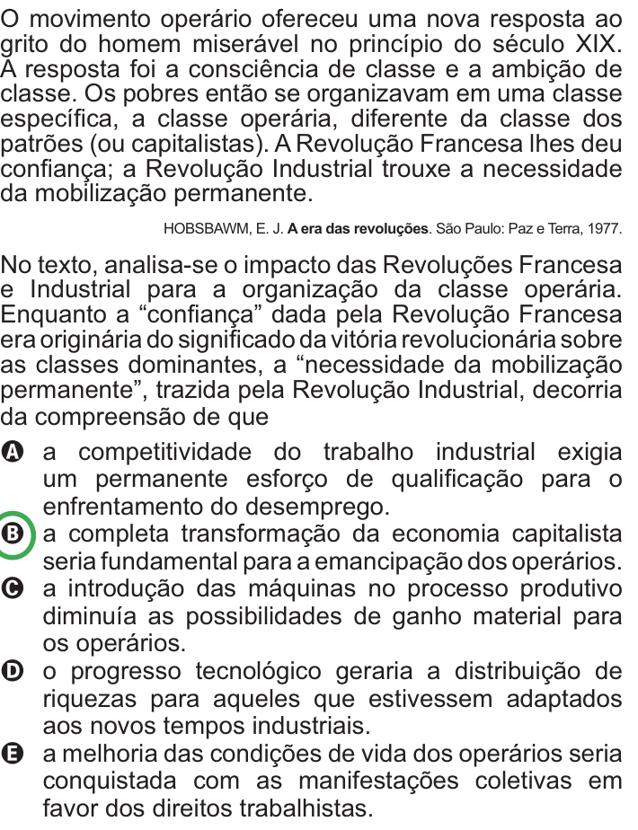 Questão 15 no caderno Azul do ENEM PPL 2010