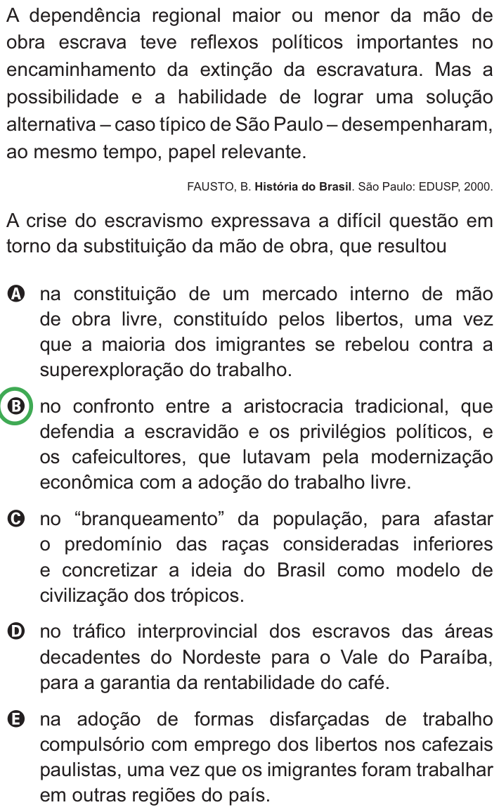 Questão 23 no caderno Azul do ENEM PPL 2010