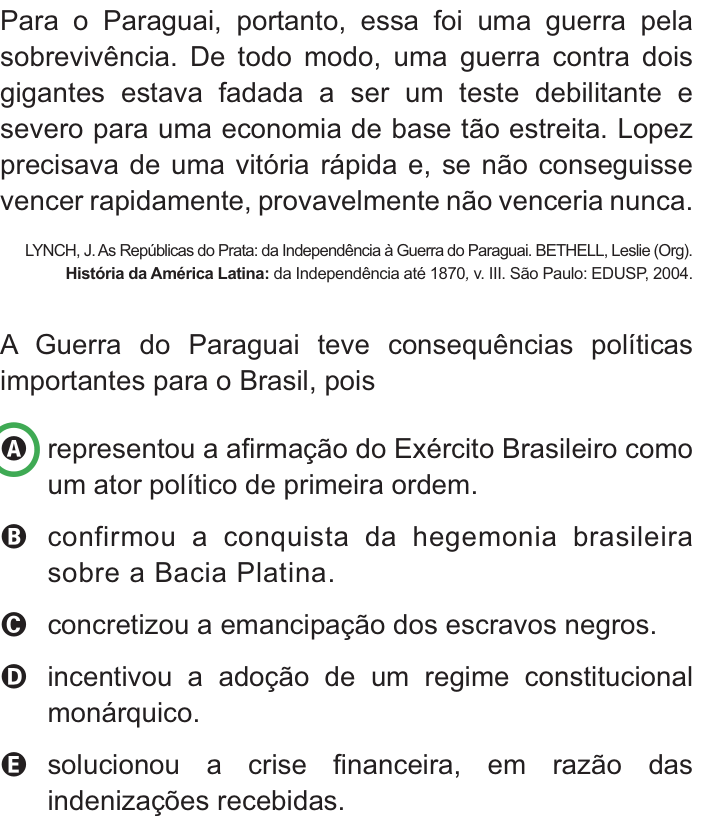 Questão 29 no caderno Azul do ENEM PPL 2010