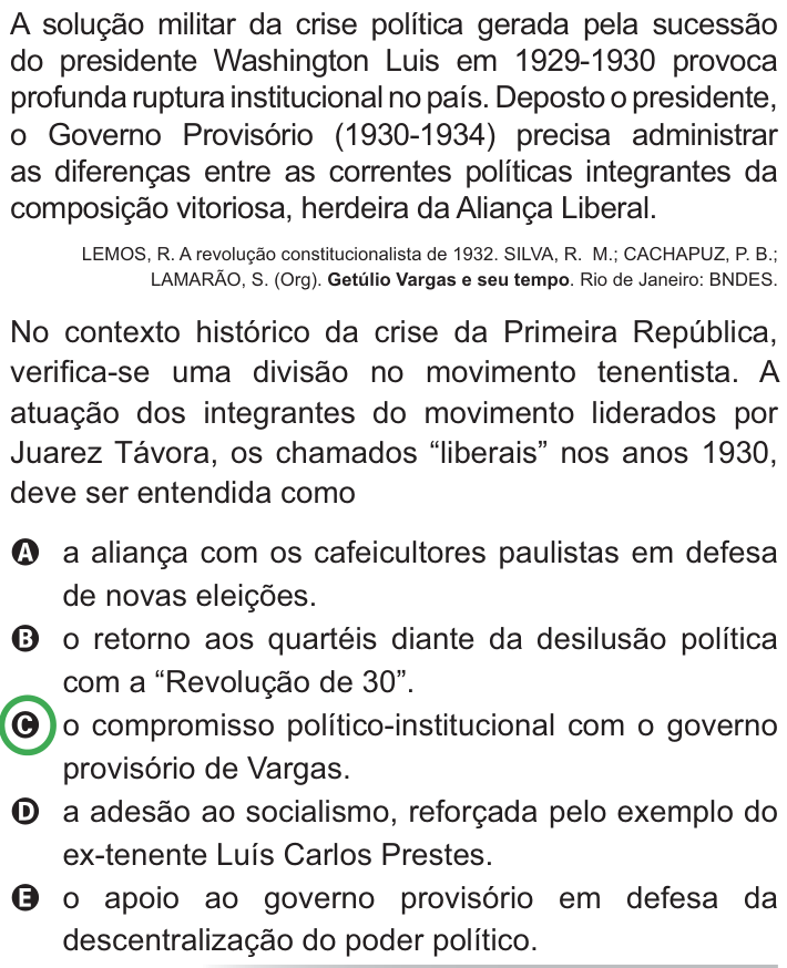 Questão 30 no caderno Azul do ENEM PPL 2010