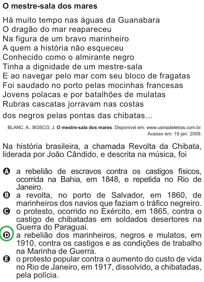 Questão 31 no caderno Azul do ENEM PPL 2010