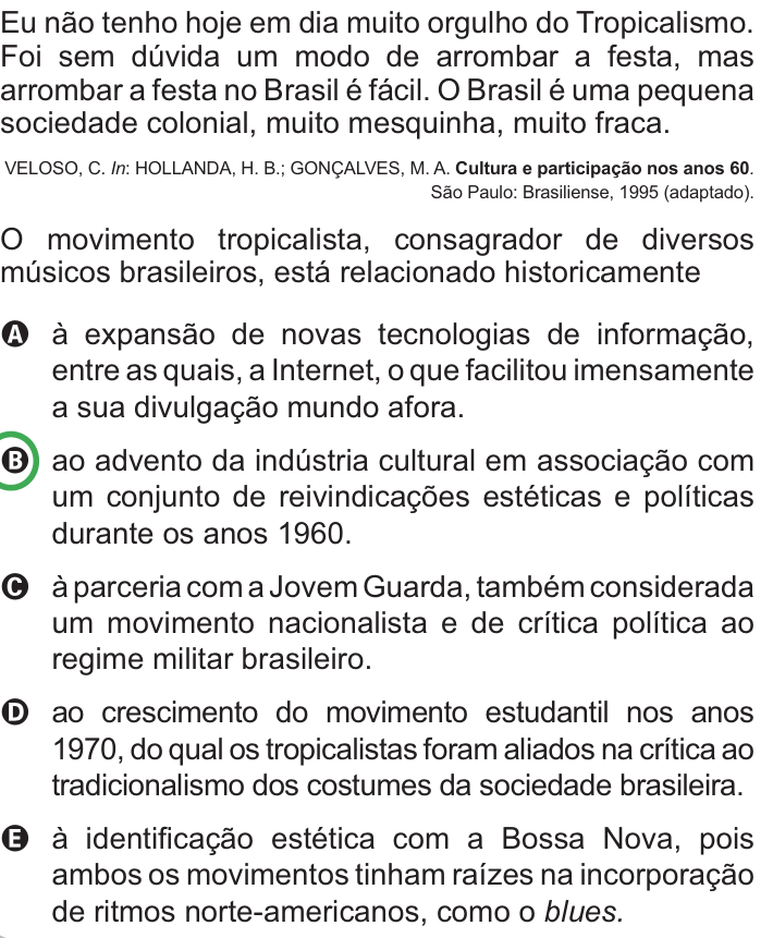 Questão 37 no caderno Azul do ENEM PPL 2010
