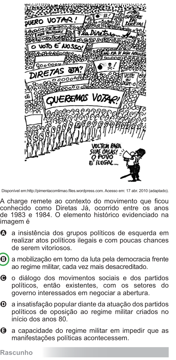 Questão 40 no caderno Azul do ENEM PPL 2010