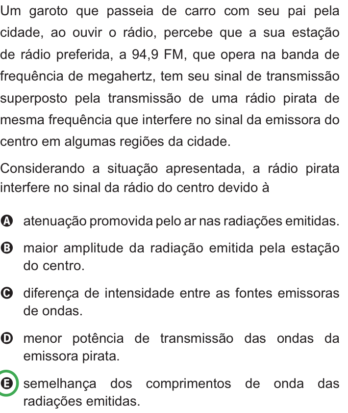 Questão 58 no caderno Azul do ENEM PPL 2010
