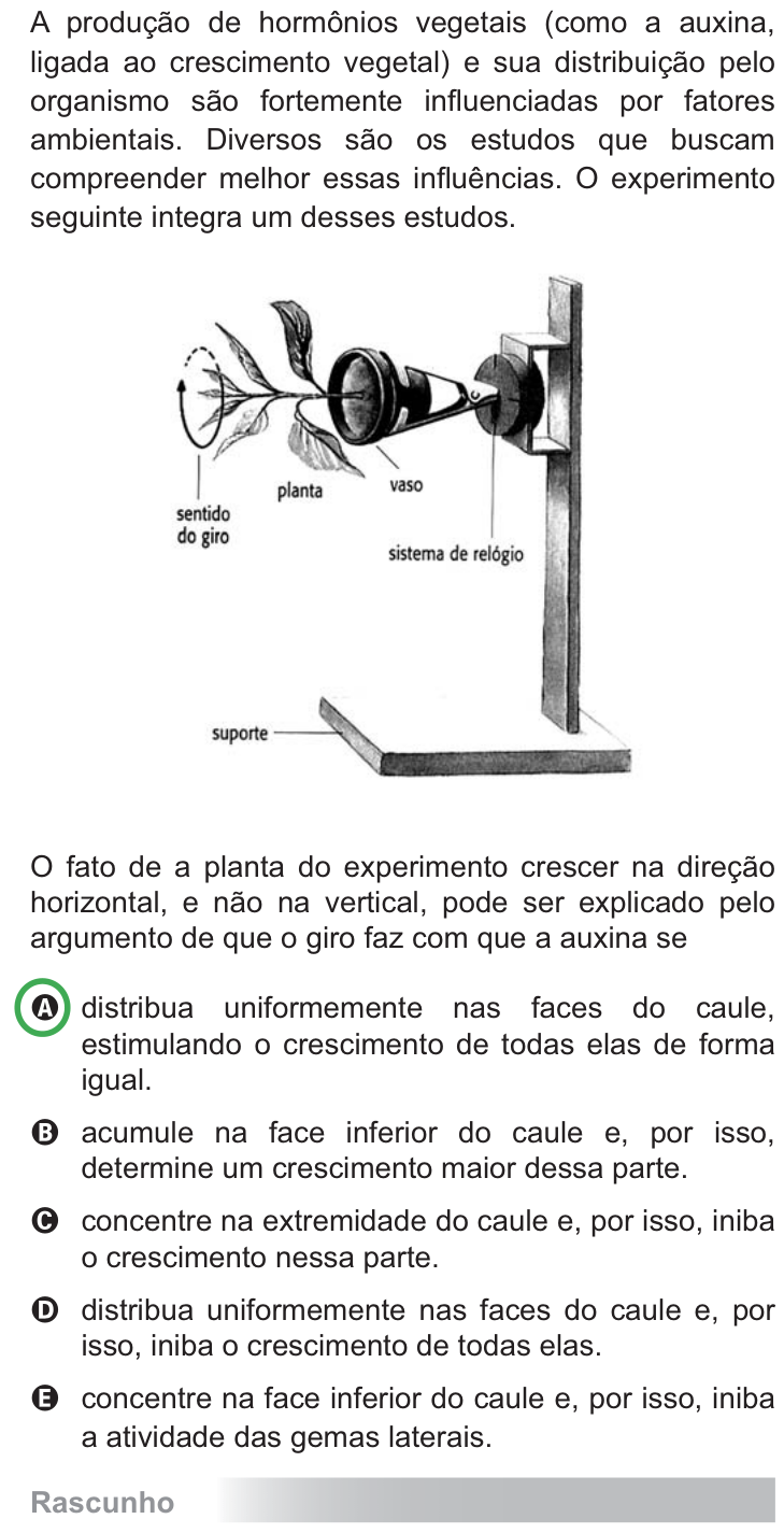 Questão 72 no caderno Azul do ENEM PPL 2010