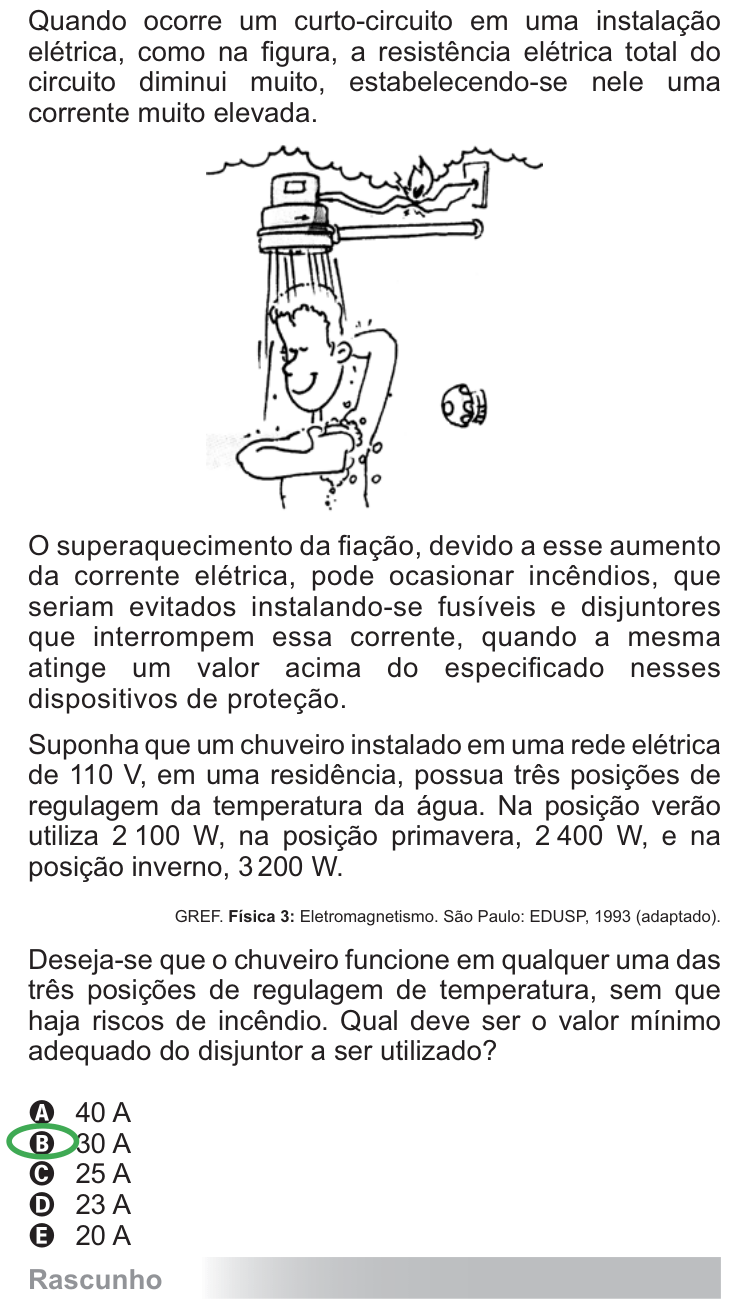 Questão 84 no caderno Azul do ENEM PPL 2010