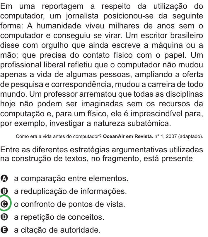 Questão 97 no caderno Azul do ENEM PPL 2010