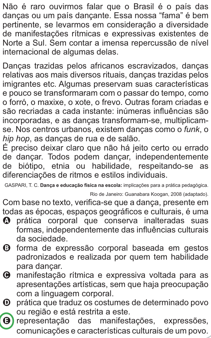 Questão 118 no caderno Azul do ENEM PPL 2010