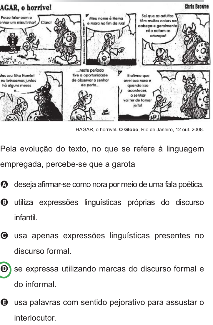 Questão 130 no caderno Azul do ENEM PPL 2010
