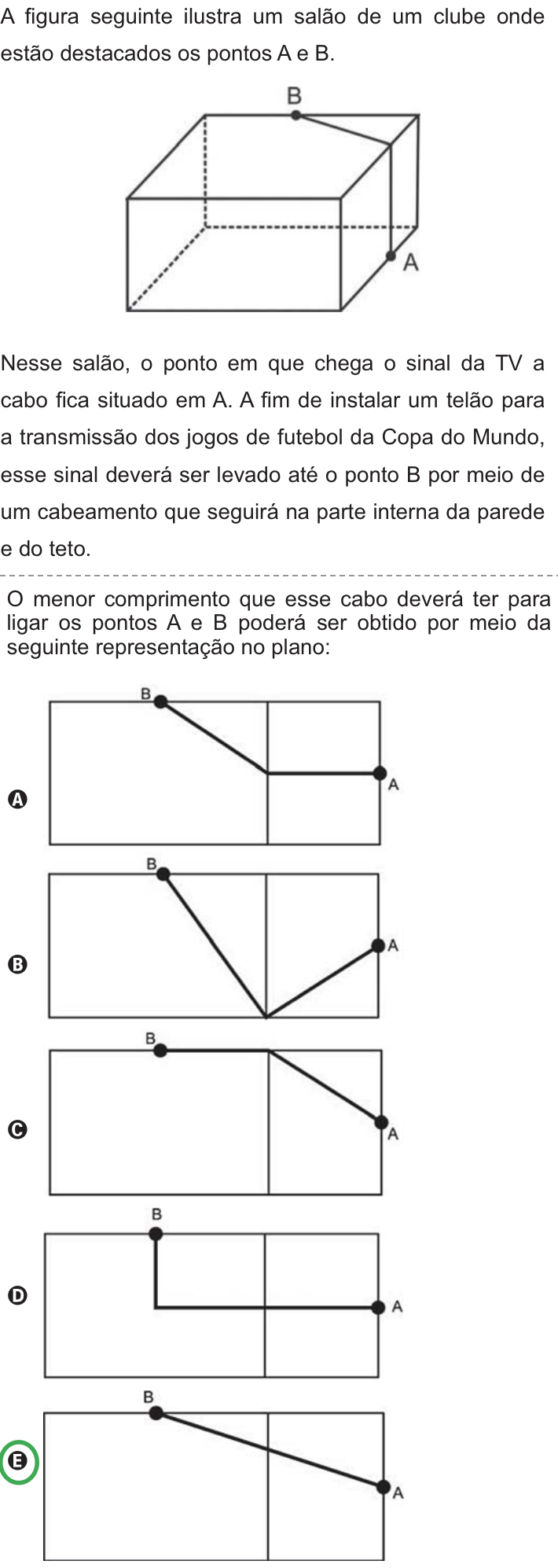 Questão 137 no caderno Azul do ENEM PPL 2010