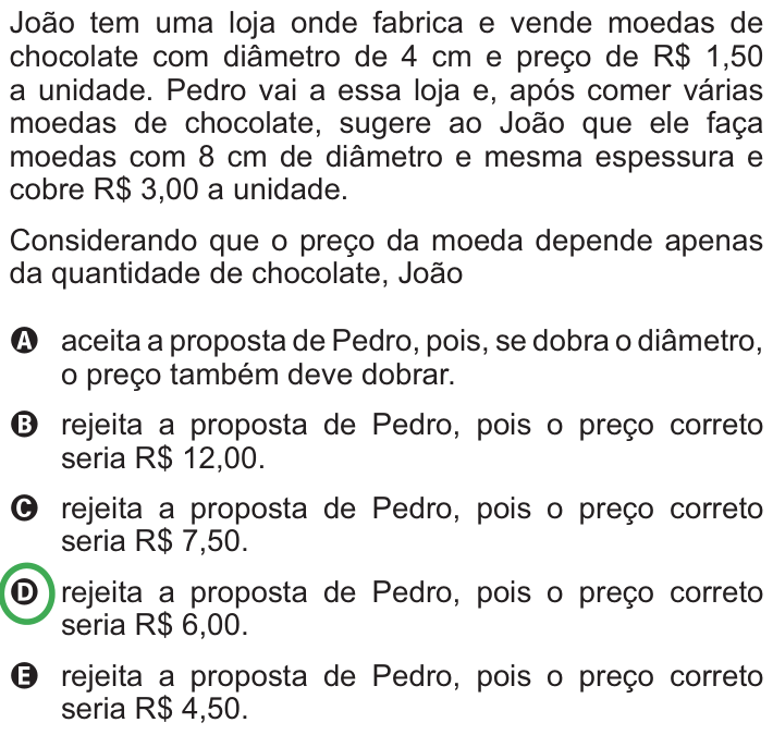 Questão 145 no caderno Azul do ENEM PPL 2010