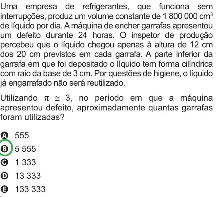 Questão 153 no caderno Azul do ENEM PPL 2010