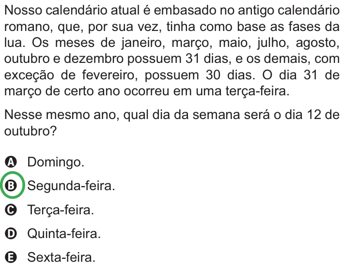 Questão 171 no caderno Azul do ENEM PPL 2010