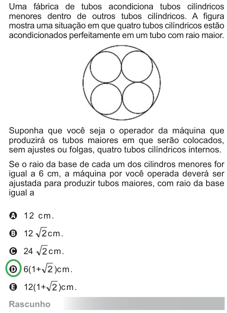 Questão 172 no caderno Azul do ENEM PPL 2010