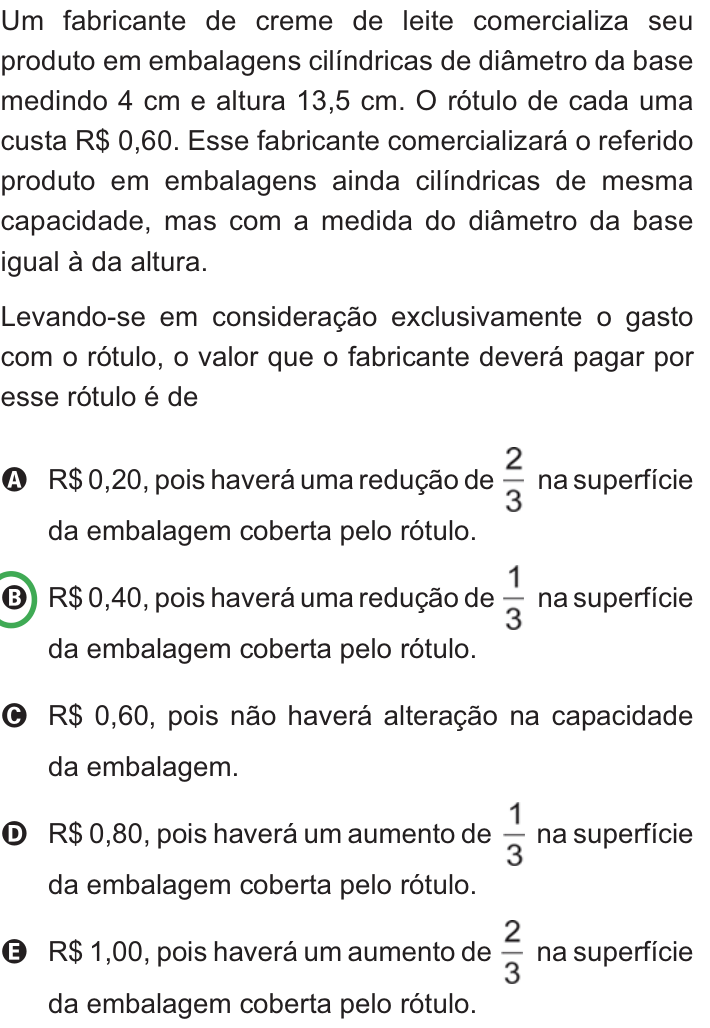 Questão 173 no caderno Azul do ENEM PPL 2010