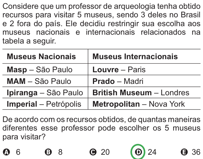 Questão 175 no caderno Azul do ENEM PPL 2010