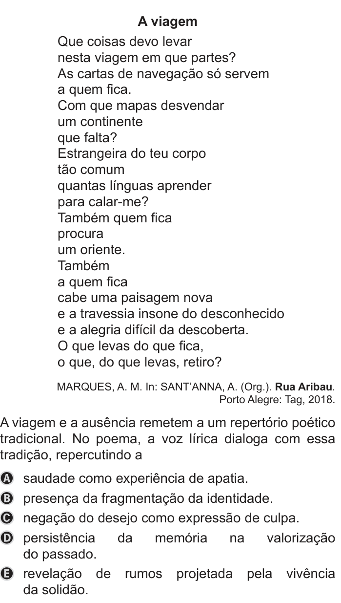 Questão 14 no caderno Azul do ENEM 2019
