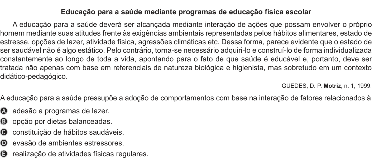 Questão 27 no caderno Azul do ENEM 2019