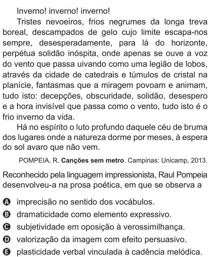 Questão 33 no caderno Azul do ENEM 2019