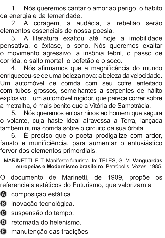 Questão 40 no caderno Azul do ENEM 2019