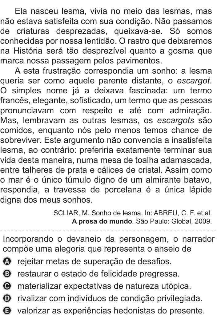 Questão 41 no caderno Azul do ENEM 2019
