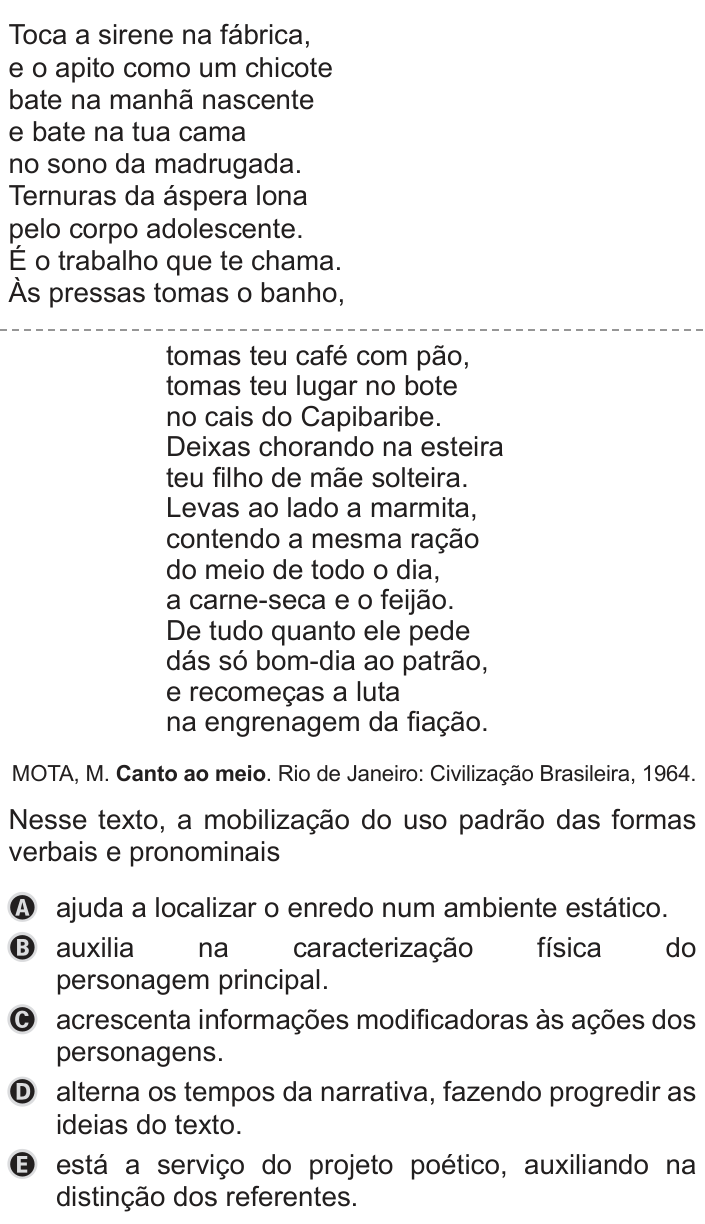 Questão 44 no caderno Azul do ENEM 2019
