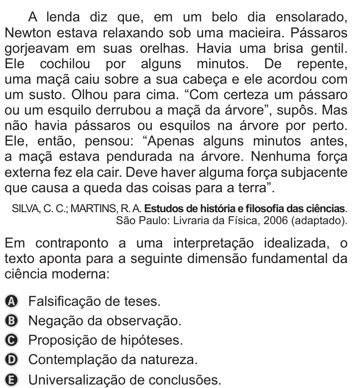 Questão 64 no caderno Azul do ENEM 2019