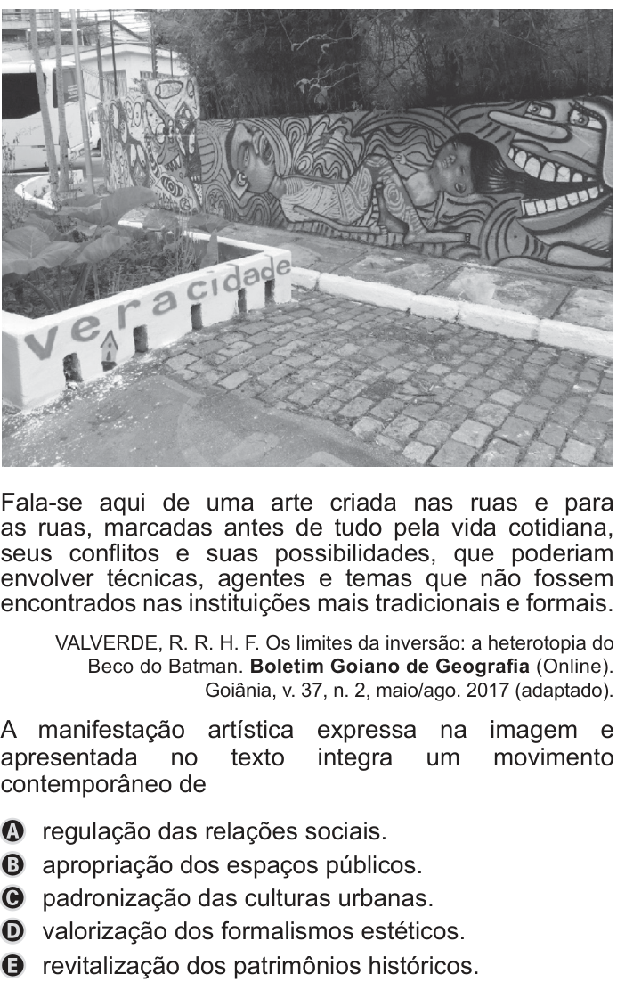 Questão 77 no caderno Azul do ENEM 2019