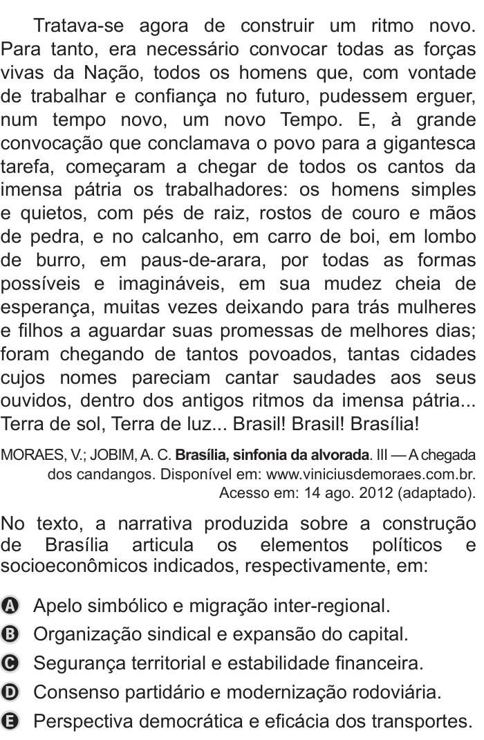 Questão 82 no caderno Azul do ENEM 2019