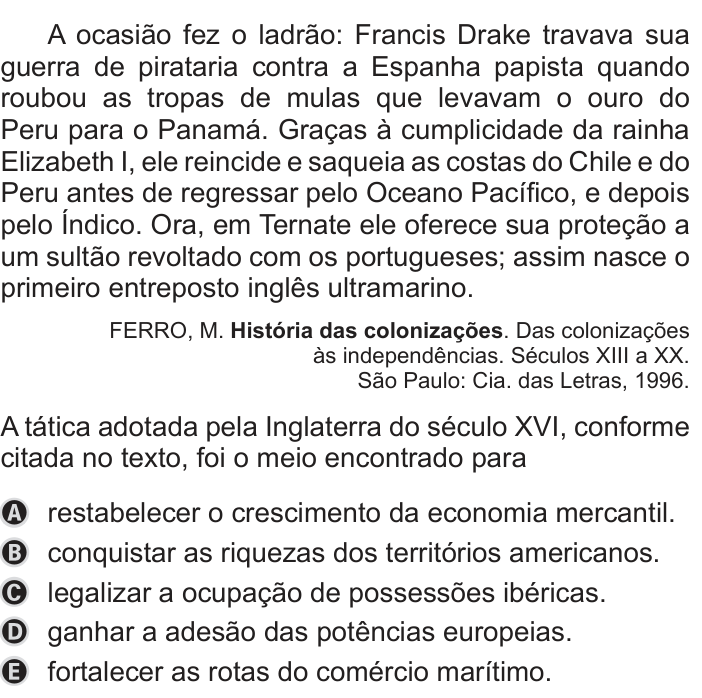 Questão 86 no caderno Azul do ENEM 2019