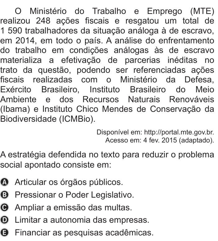 Questão 87 no caderno Azul do ENEM 2019