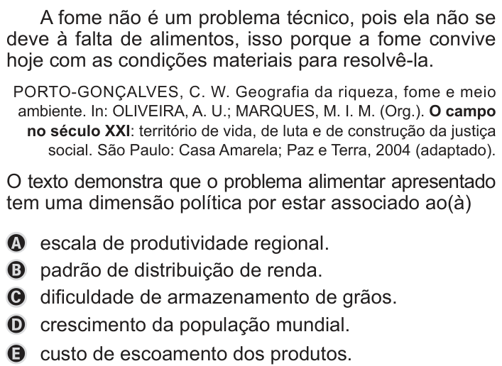 Questão 90 no caderno Azul do ENEM 2019