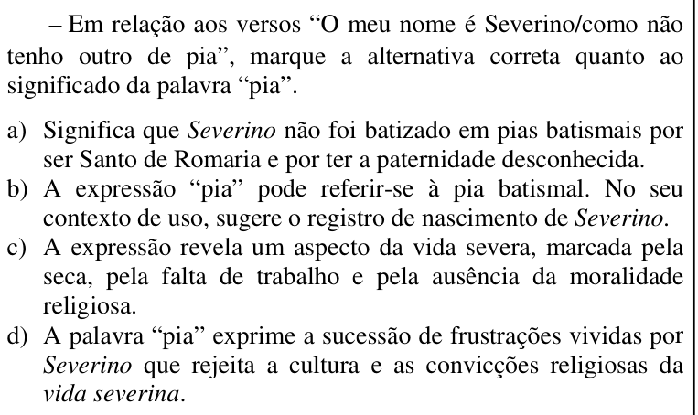 Questão 4 no caderno CFS da EEAR 2017