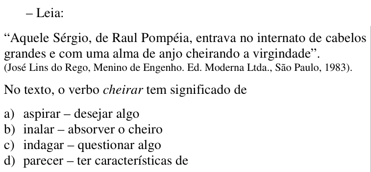 Questão 13 no caderno CFS da EEAR 2017