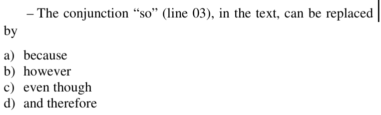 Questão 41 no caderno CFS da EEAR 2017