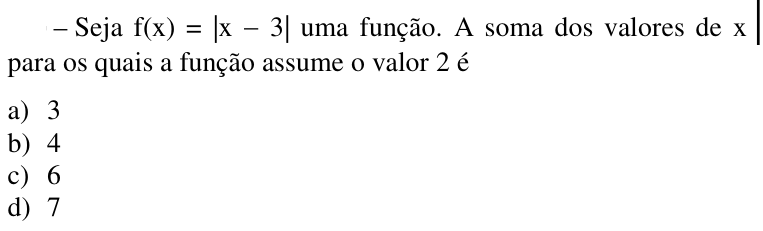 Questão 54 no caderno CFS da EEAR 2017