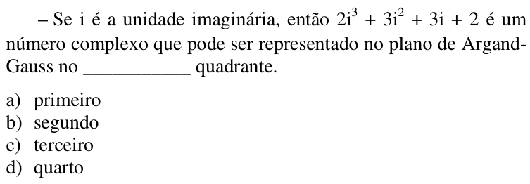 Questão 58 no caderno CFS da EEAR 2017
