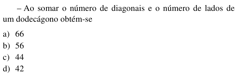 Questão 63 no caderno CFS da EEAR 2017