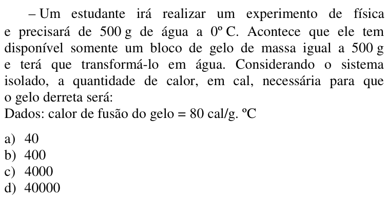 Questão 78 no caderno CFS da EEAR 2017