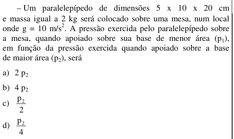 Questão 81 no caderno CFS da EEAR 2017